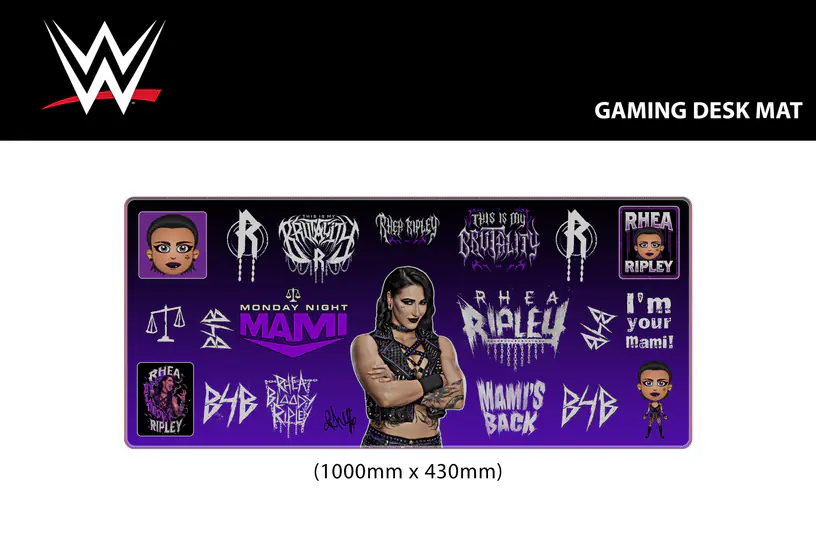 WWE Rhea Ripley gaming desk mat